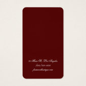 Maroon Deep Red Jewelry Display Card (裏面)