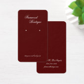 Maroon Deep Red Jewelry Display Card (デスク)