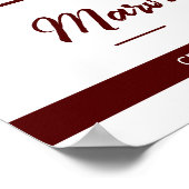 Maroon Edgy抽象芸術引き裂き写真卒業 ポスター (角)