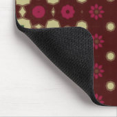 Maroon Floral mouse pad マウスパッド (コーナー)