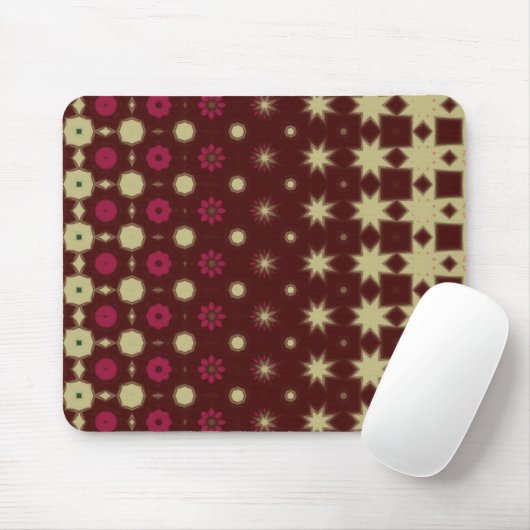 Maroon Floral mouse pad マウスパッド (マウス)