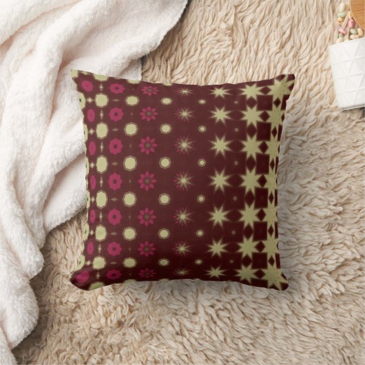 Maroon floral Stylish design pillow クッション (ブランケット)
