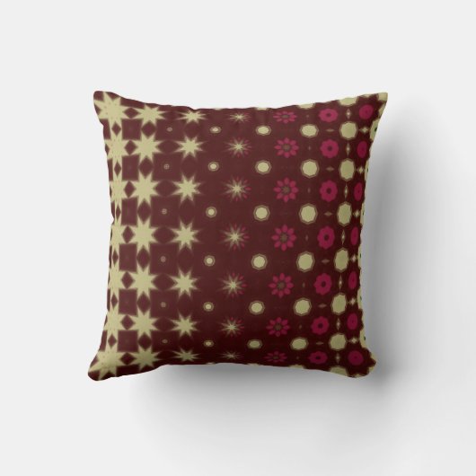 Maroon floral Stylish design pillow クッション (裏面)