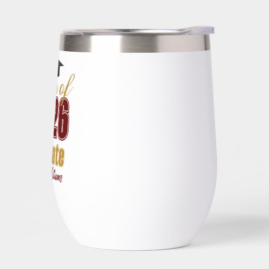 Maroon Gold Customized Class of 2026 Graduation (左面)