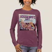 Maroon Housewife Day Long Sleeve トライブレンドＴシャツ (正面)