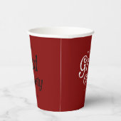 Maroon Minimal Retro Graduation Paper Cups 紙コップ (右)