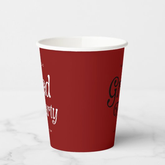 Maroon Minimal Retro Graduation Paper Cups 紙コップ (左)
