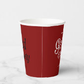 Maroon Minimal Retro Graduation Paper Cups 紙コップ (右)