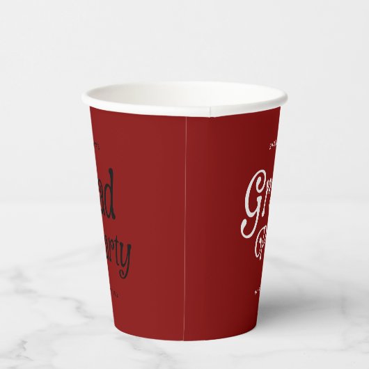 Maroon Minimal Retro Graduation Paper Cups 紙コップ (右)