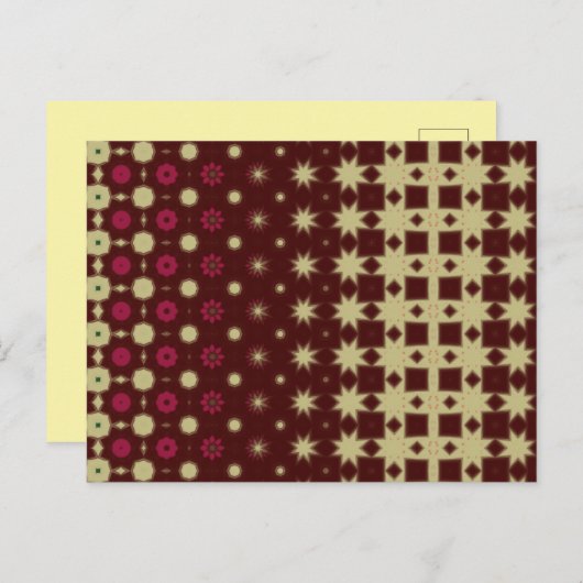 Maroon Modern Thank You Card ポストカード (正面/裏面)