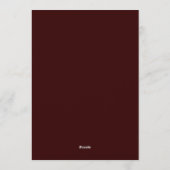 Maroon Moody Autumnal Wedding 招待状 (裏面)