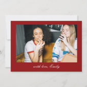 Maroon Opera Wedding Bridesmaid Proposal Card 招待状 (裏面)