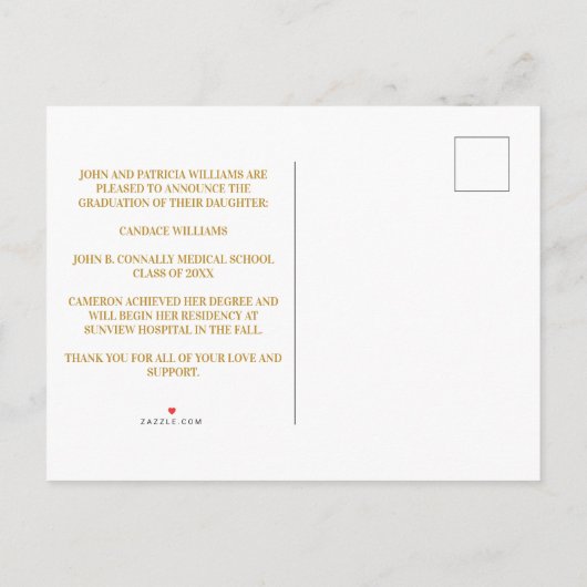 Maroon Osteopathic Medical Schoolの大学院写真 案内ポストカード (裏面)