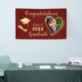 Maroon Red Class of 2025卒業写真 横断幕 (トレードショー)