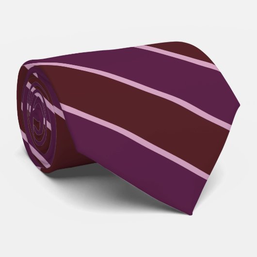 Maroon Red, Magenta And Pink Diagonal Stripes  ネクタイ (ロール)