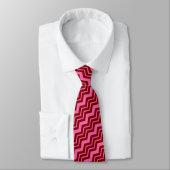Maroon Red Pink Chevron Zigzag Design  ネクタイ (タイ)