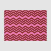 Maroon Red Pink Chevron Zigzag Design  薄葉紙 (正面)