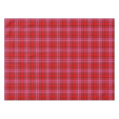 Maroon Red Pink Plaid Tartan Design  テーブルクロス (正面(横))