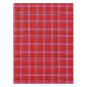 Maroon Red Pink Plaid Tartan Design  テーブルクロス (正面)