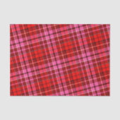 Maroon Red Pink Plaid Tartan Design  薄葉紙 (正面)