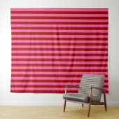 Maroon Red Pink Stripes Design  タペストリー (インサイチュ(横))