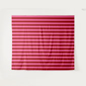 Maroon Red Pink Stripes Design  タペストリー (正面(横))