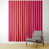 Maroon Red Pink Stripes Design  タペストリー (インサイチュ)