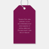 Maroon Rose Wedding ギフトタグ (裏面)