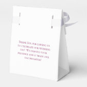 Maroon Rose Wedding フェイバーボックス (裏面サイド)