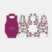 Maroon Rose Wedding フェイバーボックス (折り畳みなし)