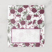 Maroon Rose Wedding プレイスカード (外部開封)