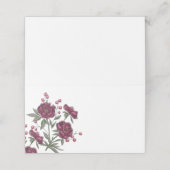 Maroon Rose Wedding プレイスカード (外部開封)