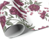 Maroon Rose Wedding ラッピングペーパー (ロールコーナー)