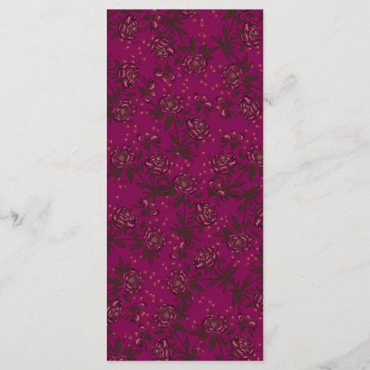 Maroon Rose Wedding Menus メニュー (裏面)