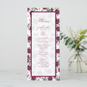 Maroon Rose Wedding Menus メニュー (スタンド正面)