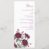 Maroon Rose Wedding Menus メニュー (正面)