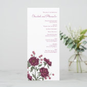 Maroon Rose Wedding Programs メニュー (スタンド正面)