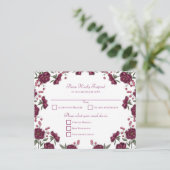 Maroon Rose Wedding RSVP シーズンポストカード (スタンド正面)