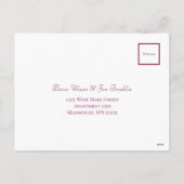 Maroon Rose Wedding RSVP シーズンポストカード (裏面)