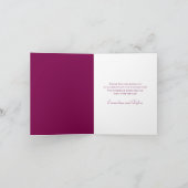 Maroon Rose Wedding Thank You Cards 招待状 (内部)