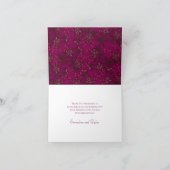 Maroon Rose Wedding Thank You Cards 招待状 (内部)