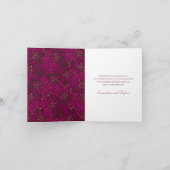 Maroon Rose Wedding Thank You Cards Photo 招待状 (内部)