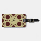 Maroon Rosette Design Luggage Tag ラゲッジタグ (正面横)