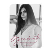 Maroon Script卒業発表の写真 マグネット (縦)