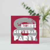 MAROON SILVER 8歳誕生パーティー8歳V11E 招待状 (スタンド正面)