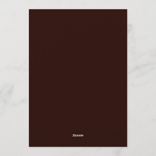 Maroon Slate Baroque Bloom Wedding 招待状 (裏面)