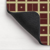 Maroon Square Tiles Mouse Pad マウスパッド (コーナー)