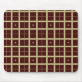 Maroon Square Tiles Mouse Pad マウスパッド (正面)