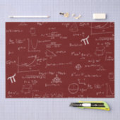 Maroon White Mathematic Formulas Graphics 薄葉紙 (クラフト)