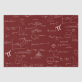 Maroon White Mathematic Formulas Graphics 薄葉紙 (正面)